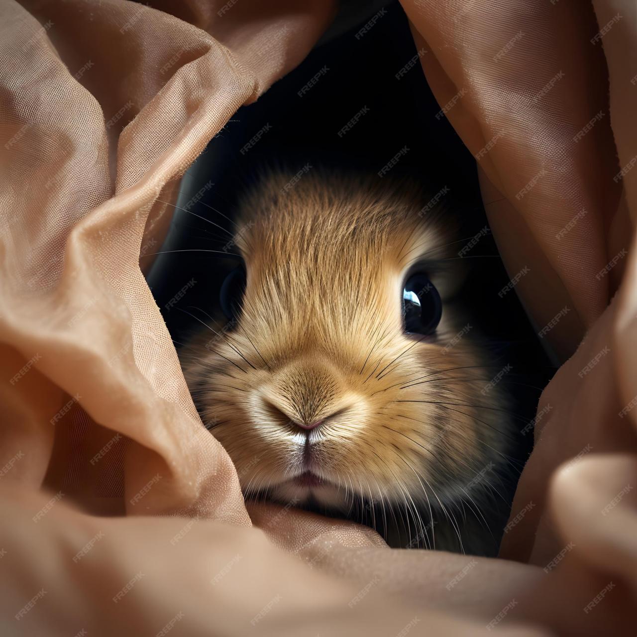 Premium AI Image | shy rabbit